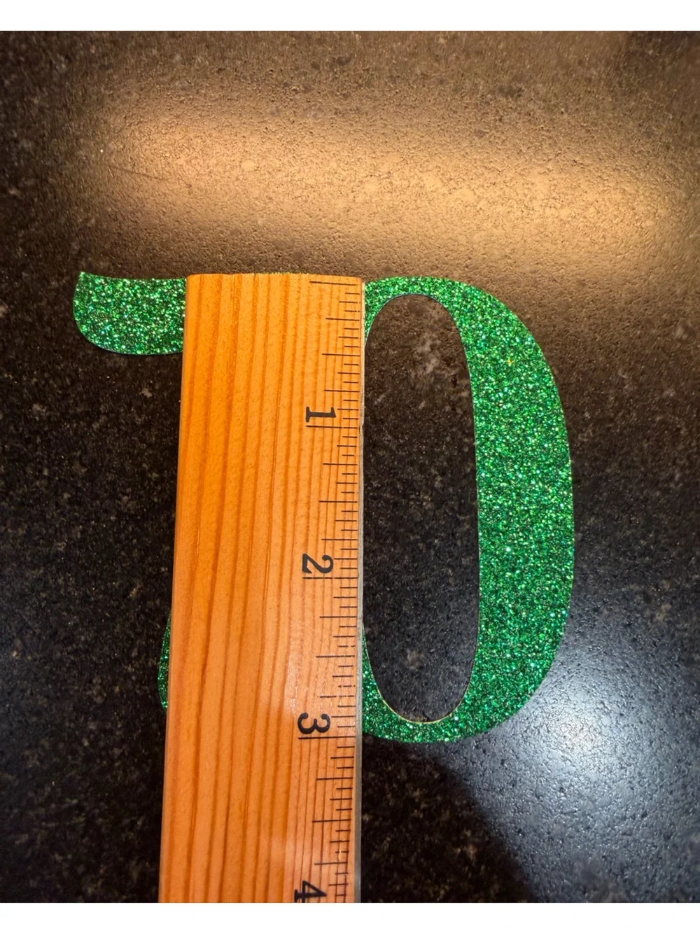 Green Glitter Number 70 Craft Cutouts - Set of 8